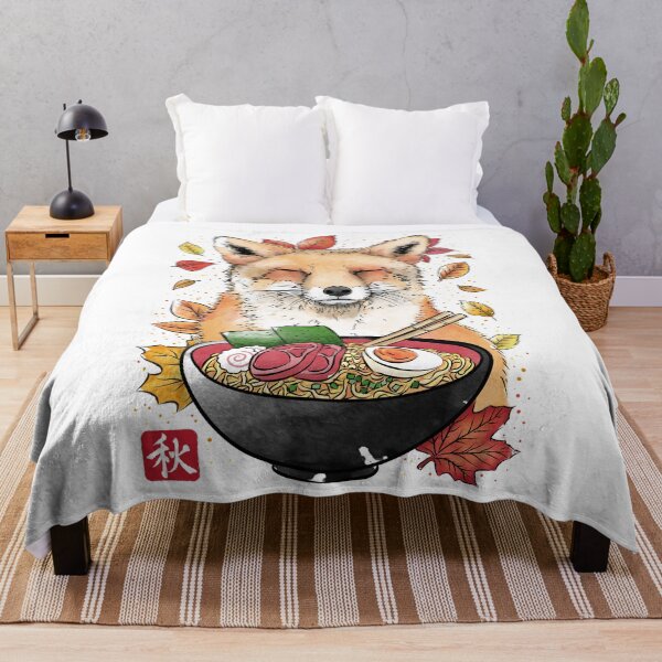 Item preview, Fox, Leaves and Ramen designed and sold by zoezowie79.