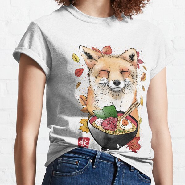 Fox, Leaves and Ramen Classic T-Shirt