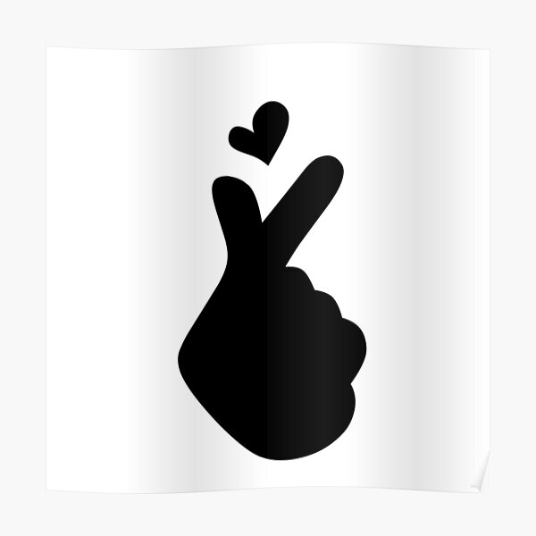 Finger Heart Sign Posters | Redbubble