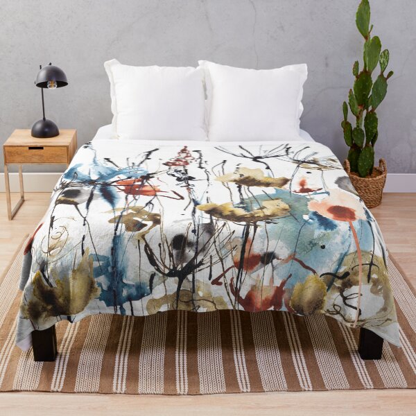 Item preview, Abstract ink wildlfowers meadow designed and sold by kittyvdheuvel.