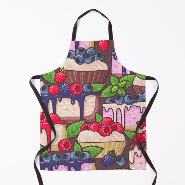 Item preview, Funny pattern with cake and fruits designed and sold by stylebytara.