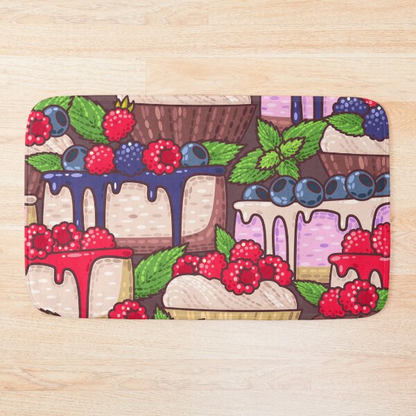 Item preview, Funny pattern with cake and fruits designed and sold by stylebytara.