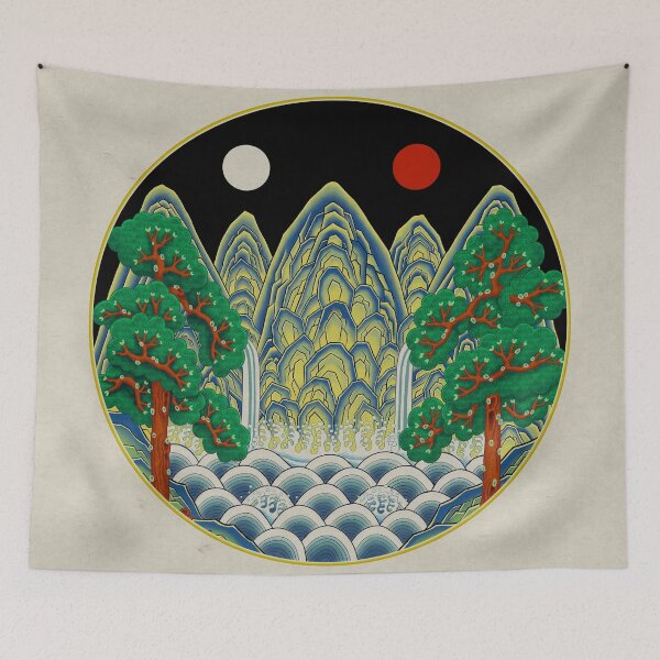 Item preview, Five peaks of the sun and moon: King’s painting Type B (Minhwa-Korean folk art) designed and sold by minsillust.