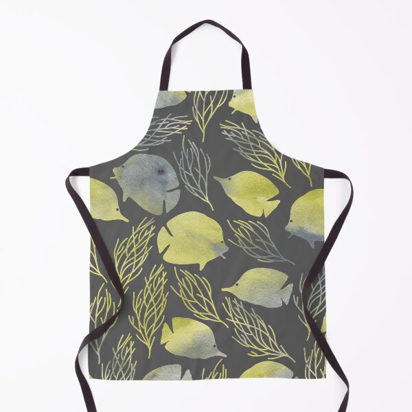 Item preview, Modern green pattern with fish designed and sold by stylebytara.