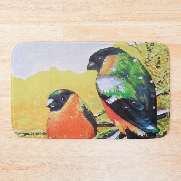 Item preview, Winter bullfinches designed and sold by helenkaiy.