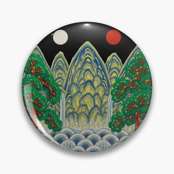 Item preview, Five peaks of the sun and moon: King’s painting Type A (Minhwa-Korean folk art) designed and sold by minsillust.