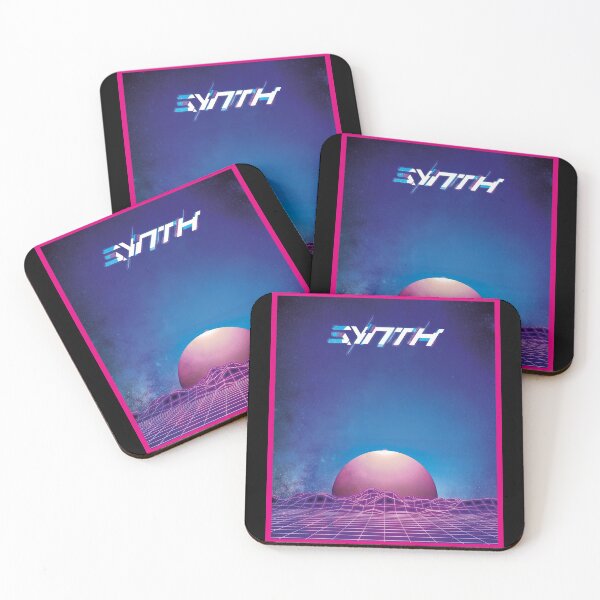 Aperçu de l'œuvre Synthétiseur Retro Vaporwave Outrun Fan de musique Synthwave créée et vendue par DerNerd.