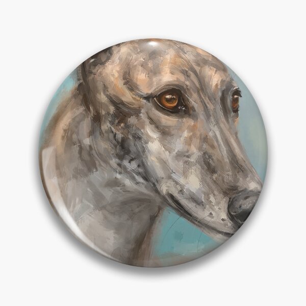 Item preview, Painting of a Brown Greyhound on Bluish Background designed and sold by ibadishi.