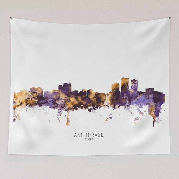 Item preview, Anchorage Alaska Skyline designed and sold by ArtPrints.