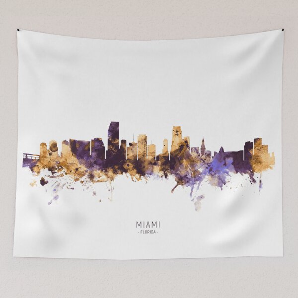 Item preview, Miami Florida Skyline designed and sold by ArtPrints.