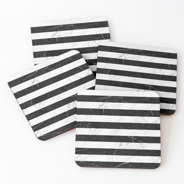 Item preview, Marble Stripes Pattern 2 - Black and White designed and sold by Zoltan Ratko.