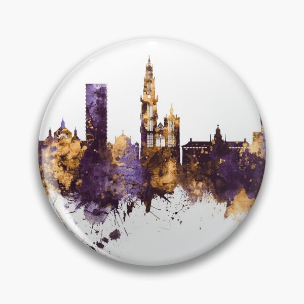 Item preview, Antwerp Belgium Skyline designed and sold by ArtPrints.