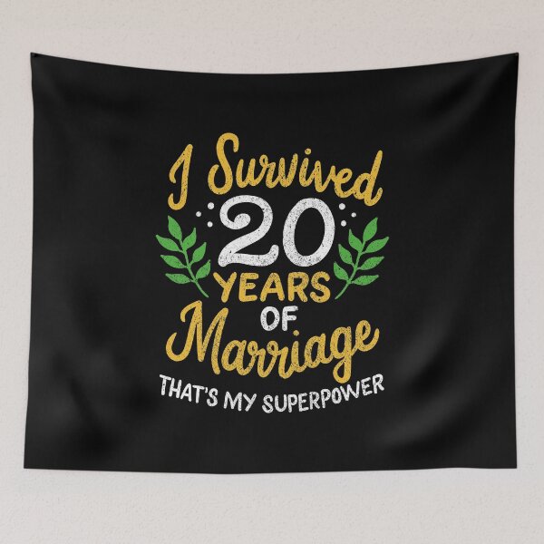 Item preview, 20th Wedding Anniversary Survived 20 Years Of Marriage designed and sold by haselshirt.