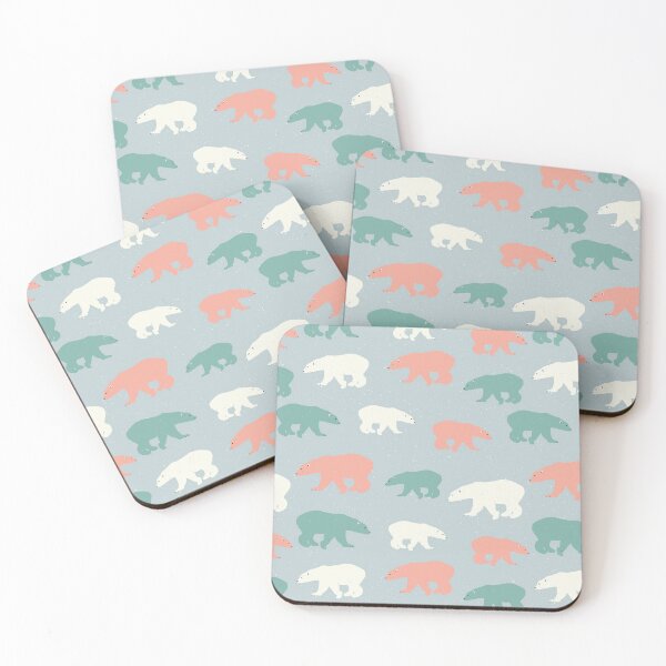Item preview, Polar Bears Colorful Pattern designed and sold by heyitsclara.