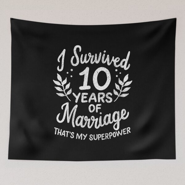Item preview, 10th Wedding Anniversary Survived 10 Years Of Marriage designed and sold by haselshirt.