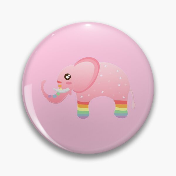 Item preview, Cute Pink Rainbow Sparkly Elephant designed and sold by twicetrader.