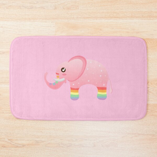 Item preview, Cute Pink Rainbow Sparkly Elephant designed and sold by twicetrader.