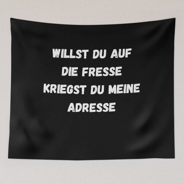 Aperçu de l'œuvre Willst du auf die fresse kriegst du meine Adresse créée et vendue par Yenon.