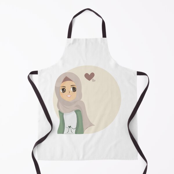 Item preview, Hijab girl with heart and cream background  designed and sold by shinoportogis.