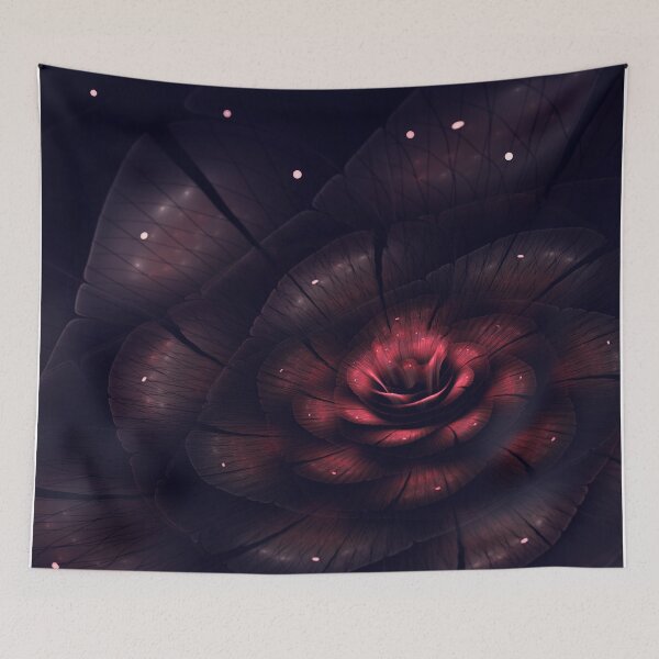 Item preview, Red Queen - Red 3D Floral Bloom Fractal Art Print designed and sold by James Headrick.