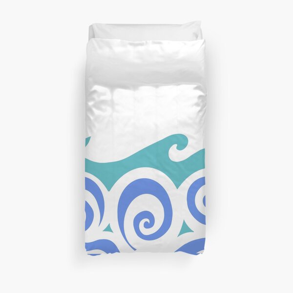 Blue waves ocean Duvet Cover