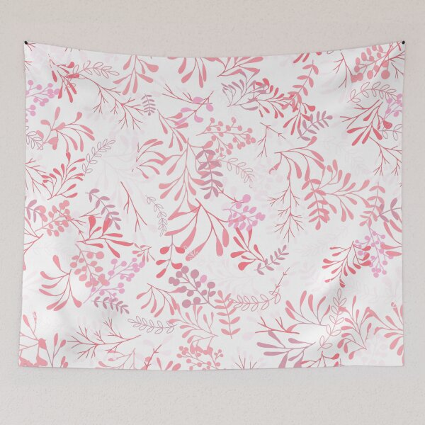 Item preview, Abstract pink flowers plants decorative pattern designed and sold by AllyShop.