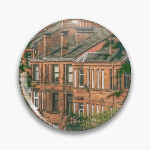 Item preview, A Leafy Street With Traditional Red Sandstone Tenement Flats in Glasgow Scotland designed and sold by marthadoom.