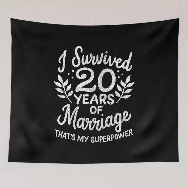 Item preview, 20th Wedding Anniversary Survived 20 Years Of Marriage designed and sold by haselshirt.