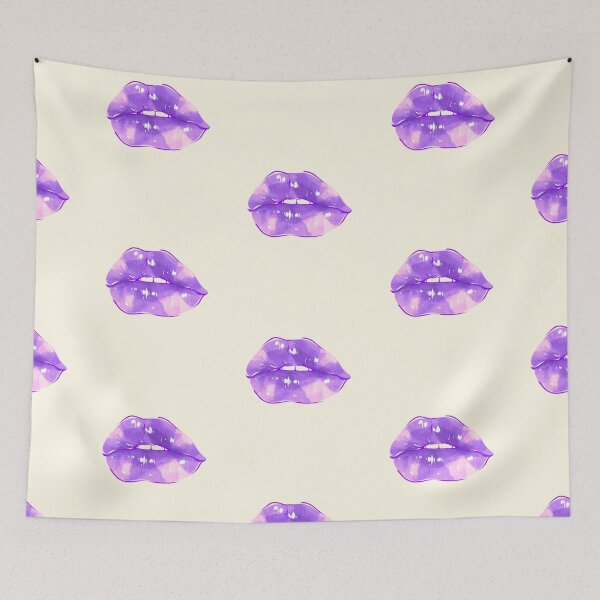 Item preview, Purple Cute Thick Lips Watercolor Painting designed and sold by javes93.