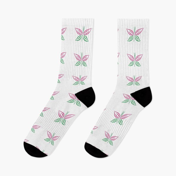 Artikelvorschau, Rosa grüne Schmetterlingsinsekten grafische ästhetische Butteflys Blumenart entworfen und verkauft von Tanja Dianova.