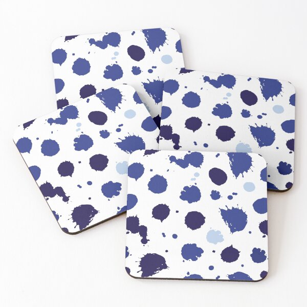 Item preview, Vector white paint blobs polka dots repeat pattern designed and sold by jamiesoondesign.