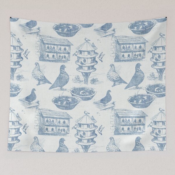 Item preview, Pigeon Toile in Pigeon Blue designed and sold by hellcom.