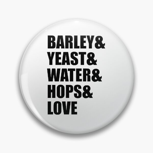 Item preview, Barley, Yeast, Water, Hops, Love - Black designed and sold by Craftaholic.