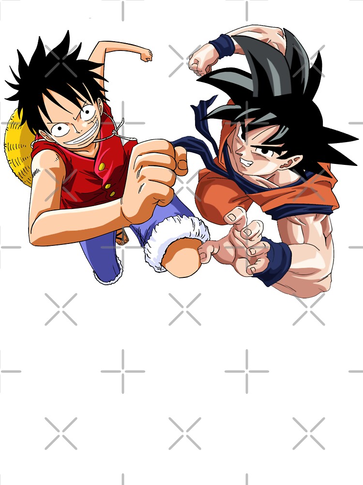 Goku Dragon Ball Z And Luffy One Piece Baby One Piece By Sly12 Redbubble