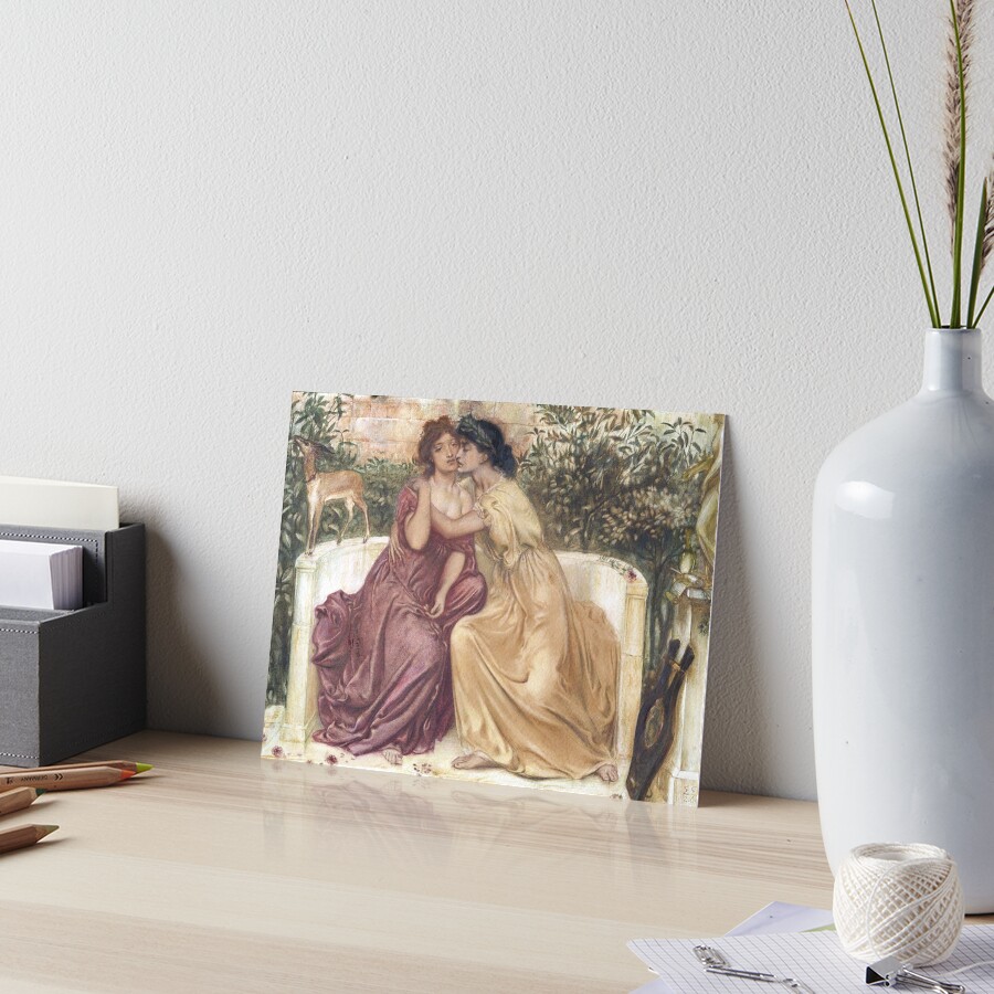 "Sappho and Erinna in a Garden at Mytilene" Art Board Print for Sale by