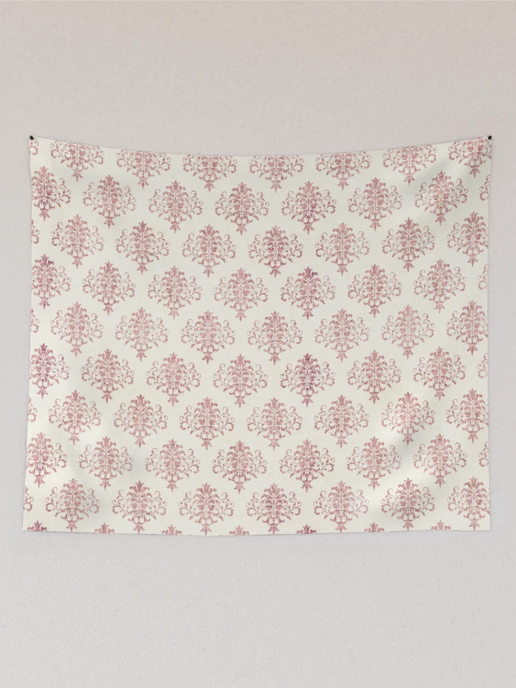 Thumbnail 2 of 3, Tapestry, Ivory and Rust Rustic Damask designed and sold by hellcom.