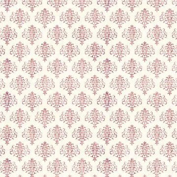 Artwork thumbnail, Ivory and Rust Rustic Damask by hellcom