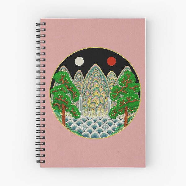 Item preview, Five peaks of the sun and moon in Spring: King’s painting Type B (Minhwa-Korean folk art) designed and sold by minsillust.