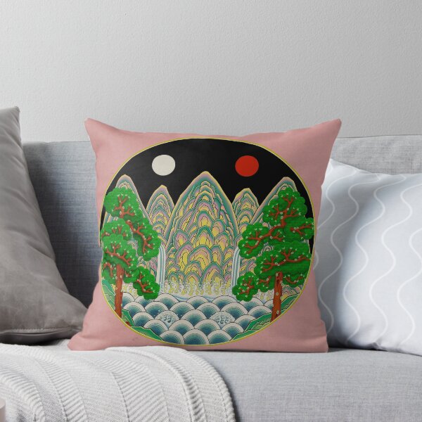 Item preview, Five peaks of the sun and moon in Spring: King’s painting Type B (Minhwa-Korean folk art) designed and sold by minsillust.