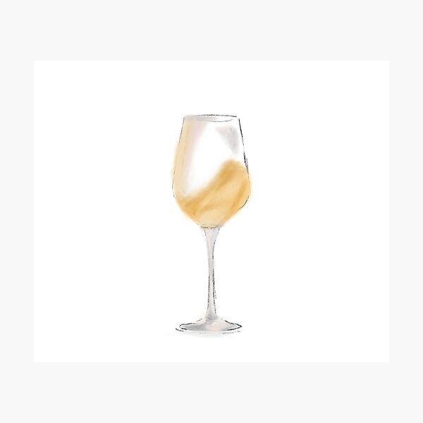 Item preview, Glass of white wine designed and sold by Aesθetic Designs.