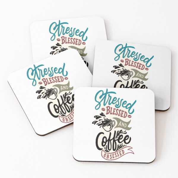 Item preview, stressed blessed and coffee obsessed  designed and sold by ibtiy123.