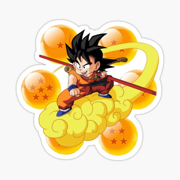 Goku And Flying Nimbus Sticker By Otakubento Redbubble