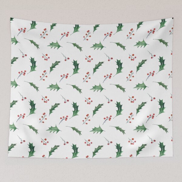 Item preview, Christmas watercolor holly berry designed and sold by olga koelsch.