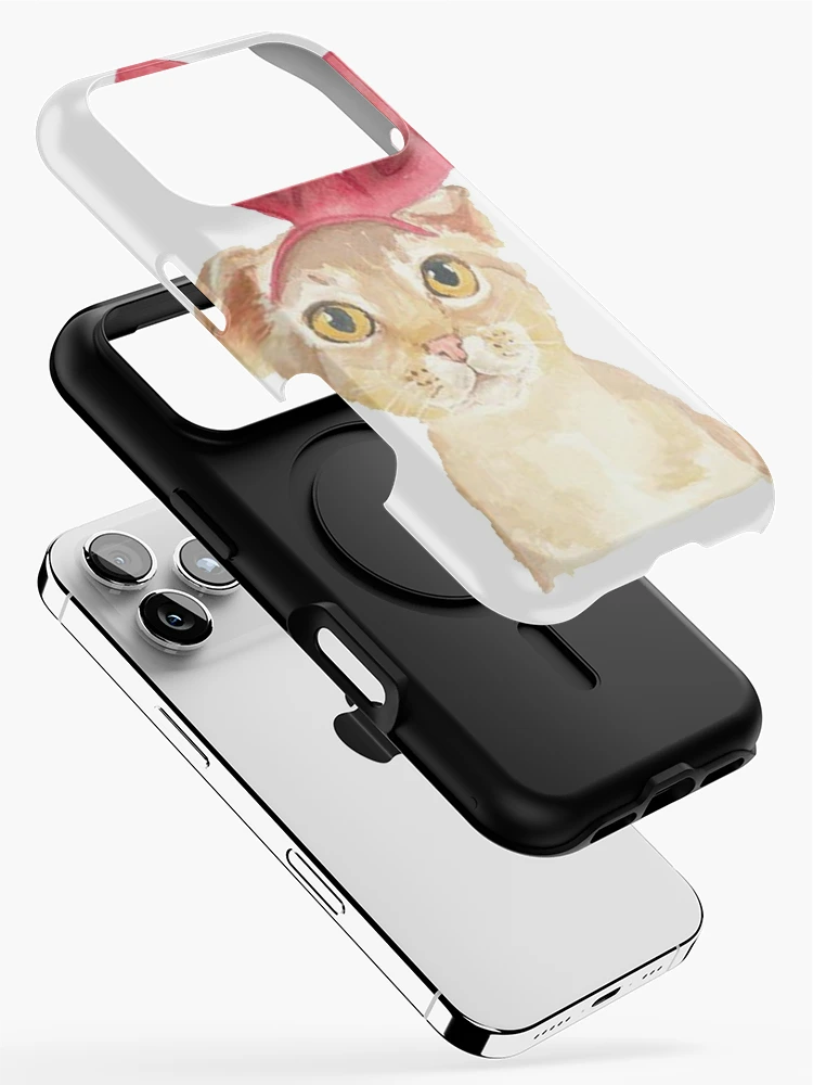 Thumbnail 2 of 4, iPhone Case, Cat Red Rabbit Ear Ribbon designed and sold by Cat2D.