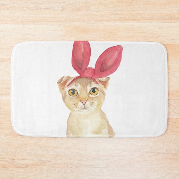 Item preview, Cat Red Rabbit Ear Ribbon designed and sold by Cat2D.