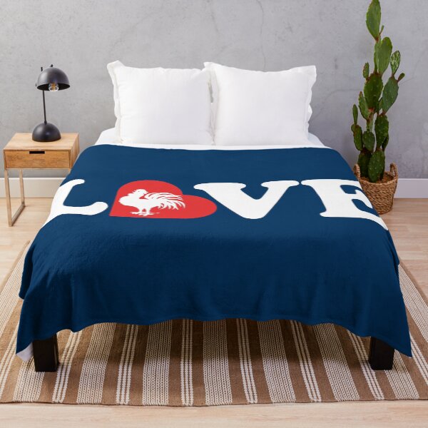 Item preview, Sydney Roosters - Retro LOVE Red Rooster Cockerel on Rooster Blue designed and sold by Easts-RLFC.