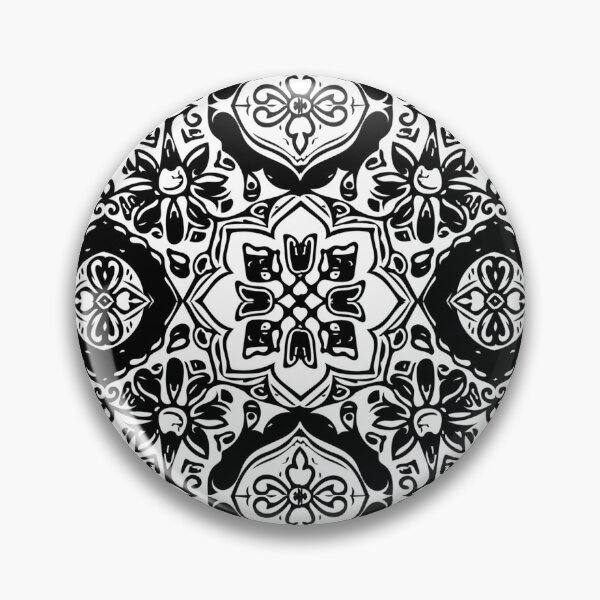 Item preview, Black and white Tunisian mosaic tiles designed and sold by MariemN.