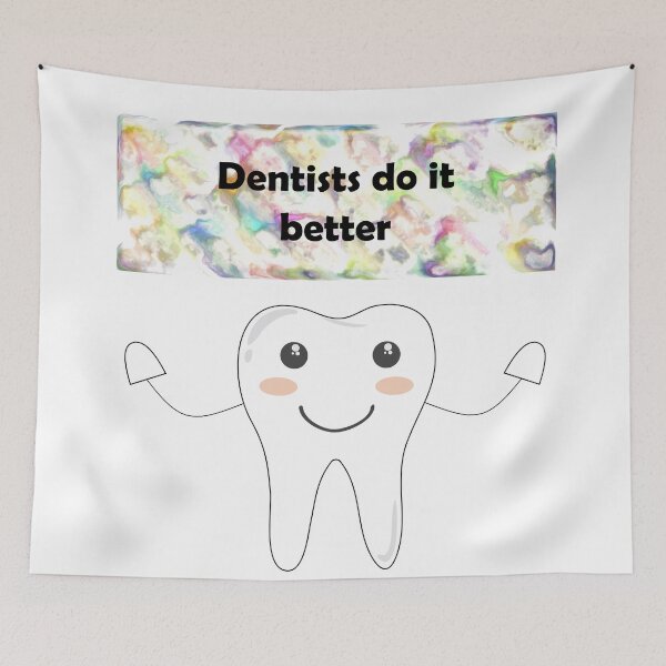 Item preview, Dentists do it better - white tooth colourful rainbow marble design designed and sold by Deegital18.