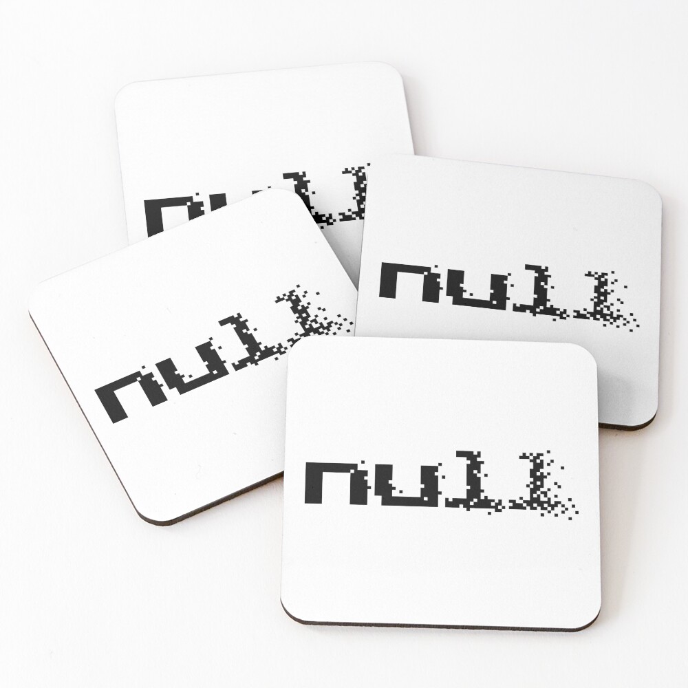 null fading away in pixels Coasters (Set of 4)