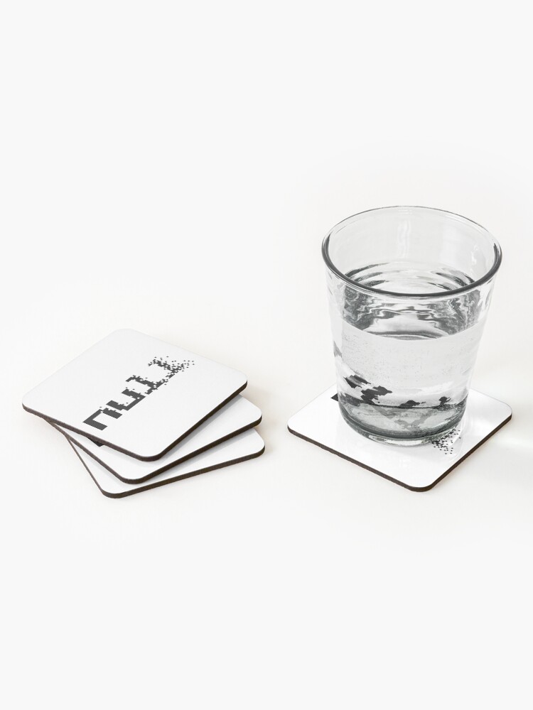 Alternate view of null fading away in pixels Coasters (Set of 4)